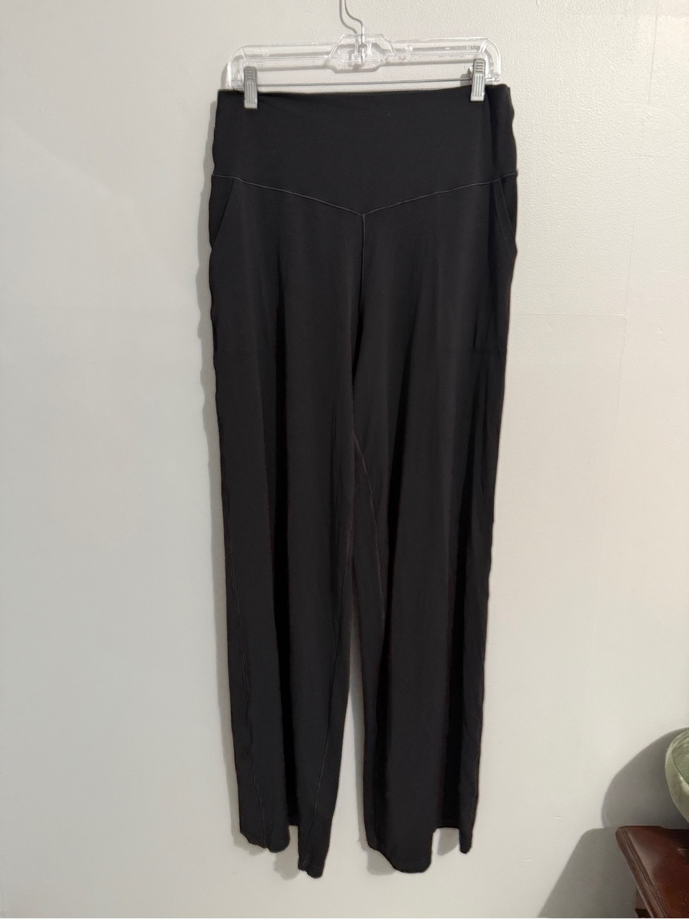 Aerie Pants Womens Extra Large Long Pull On High Rise Comfort Casual Black
